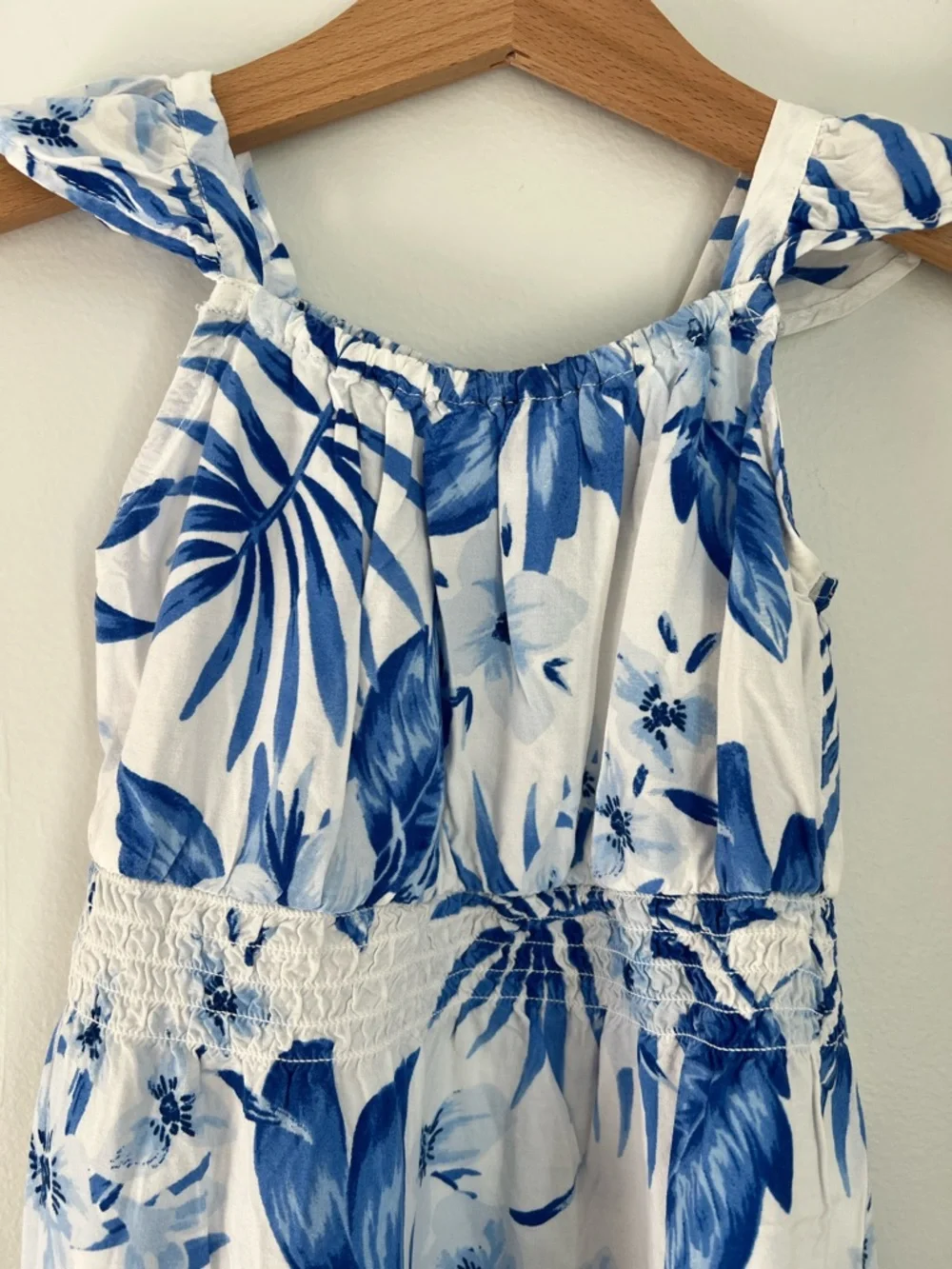 The Children's Place White & Blue Tropical Floral Sundress Size 4T - Picture 5 of 13